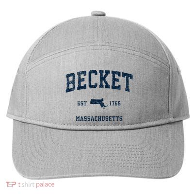 Becket Massachusetts Ma Vintage Sports 7-Panel Snapback Hat