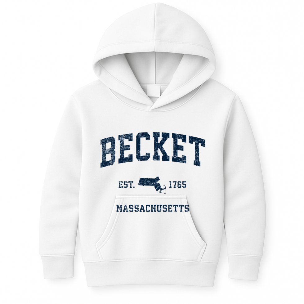 Becket Massachusetts Ma Vintage Sports Kids Hoodie