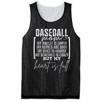 Baseball Mom My Wallet Is Empty My Nerves Are Shot Mesh Reversible Basketball Jersey Tank