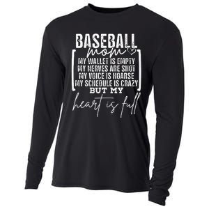 Baseball Mom My Wallet Is Empty My Nerves Are Shot Cooling Performance Long Sleeve Crew