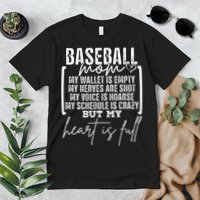 Baseball Mom My Wallet Is Empty My Nerves Are Shot Premium T-Shirt