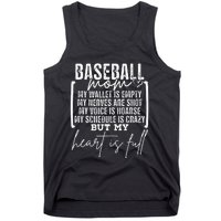 Baseball Mom My Wallet Is Empty My Nerves Are Shot Tank Top