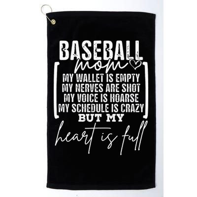 Baseball Mom My Wallet Is Empty My Nerves Are Shot Golf Towel