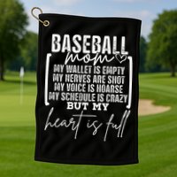 Baseball Mom My Wallet Is Empty My Nerves Are Shot Golf Towel