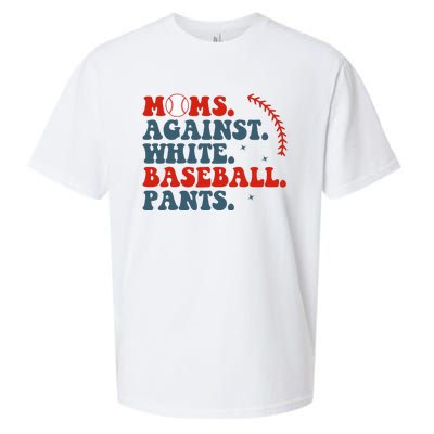 Baseball Mom Moms Against White Baseball Pants Sueded Cloud Jersey T-Shirt