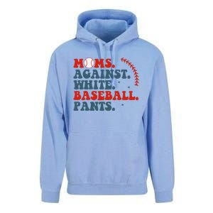 Baseball Mom Moms Against White Baseball Pants Unisex Surf Hoodie