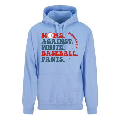 Baseball Mom Moms Against White Baseball Pants Unisex Surf Hoodie