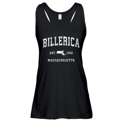 Billerica Massachusetts Ma Vintage Athletic Sports Ladies Essential Flowy Tank