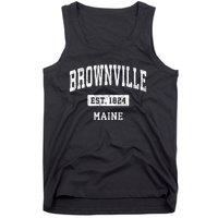 Brownville Maine Me Vintage Sports Established Tank Top