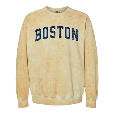 Boston Massachusetts Ma Vintage Sports Design Design Colorblast Crewneck Sweatshirt