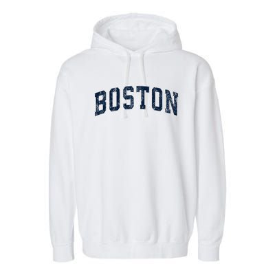 Boston Massachusetts Ma Vintage Sports Design Design Garment-Dyed Fleece Hoodie