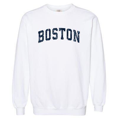 Boston Massachusetts Ma Vintage Sports Design Design Garment-Dyed Sweatshirt