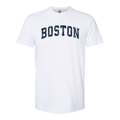 Boston Massachusetts Ma Vintage Sports Design Design Softstyle CVC T-Shirt