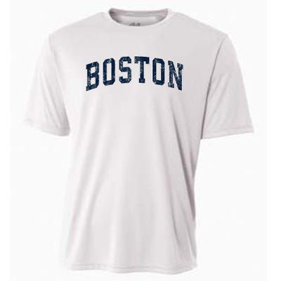 Boston Massachusetts Ma Vintage Sports Design Design Cooling Performance Crew T-Shirt