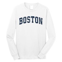 Boston Massachusetts Ma Vintage Sports Design Design Long Sleeve Shirt