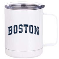 Boston Massachusetts Ma Vintage Sports Design Design 12 oz Stainless Steel Tumbler Cup