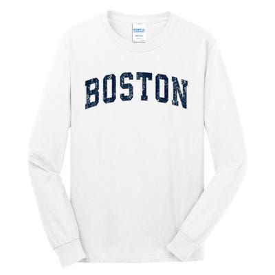 Boston Massachusetts Ma Vintage Sports Design Design Tall Long Sleeve T-Shirt