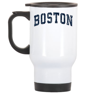 Boston Massachusetts Ma Vintage Sports Design Design Stainless Steel Travel Mug