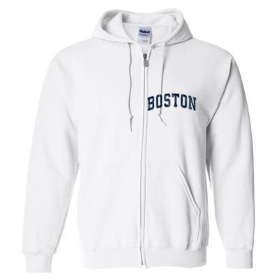 Boston Massachusetts Ma Vintage Sports Design Design Full Zip Hoodie