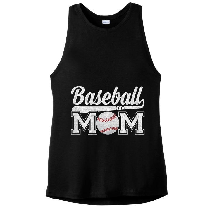 Baseball Mom Mothers Day For Mama Mommy Of Baseball Player Ladies PosiCharge Tri-Blend Wicking Tank