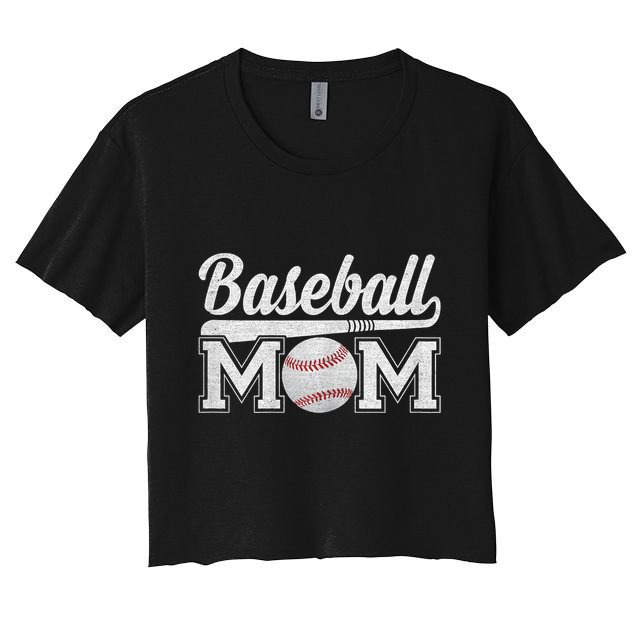 Baseball Mom Mothers Day For Mama Mommy Of Baseball Player Crop Top