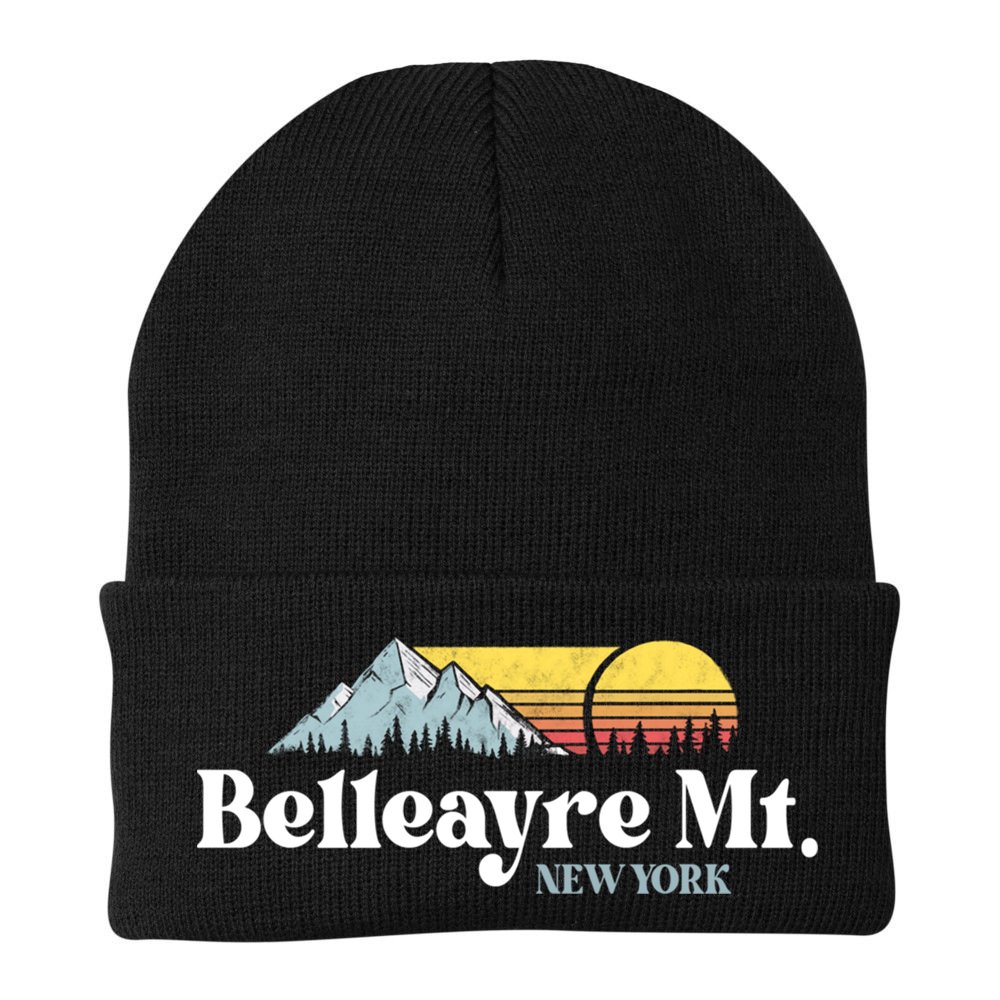 Belleayre Mountain New York Ski Slope Lift Snowboard Hiking Cool Gift Beanie