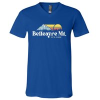 Belleayre Mountain New York Ski Slope Lift Snowboard Hiking Cool Gift V-Neck T-Shirt