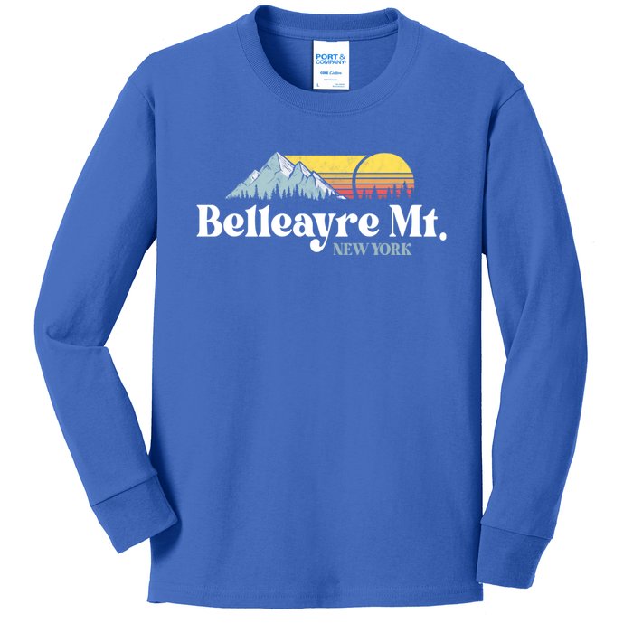 Belleayre Mountain New York Ski Slope Lift Snowboard Hiking Cool Gift Kids Long Sleeve Shirt