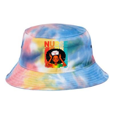 Black Man Nurse Afro Black History Month Juneteenth Tie Dye Newport Bucket Hat