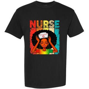 Black Man Nurse Afro Black History Month Juneteenth Garment-Dyed Heavyweight T-Shirt