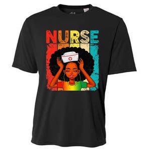 Black Man Nurse Afro Black History Month Juneteenth Cooling Performance Crew T-Shirt