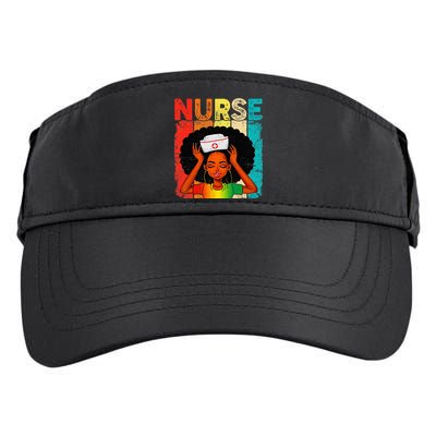 Black Man Nurse Afro Black History Month Juneteenth Adult Drive Performance Visor