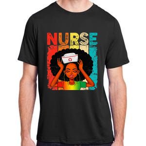 Black Man Nurse Afro Black History Month Juneteenth Adult ChromaSoft Performance T-Shirt