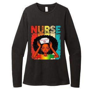 Black Man Nurse Afro Black History Month Juneteenth Womens CVC Long Sleeve Shirt