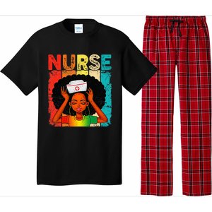 Black Man Nurse Afro Black History Month Juneteenth Pajama Set