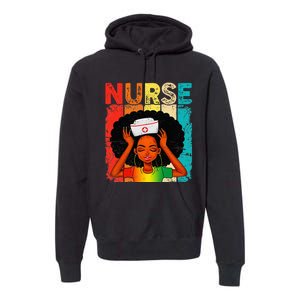 Black Man Nurse Afro Black History Month Juneteenth Premium Hoodie