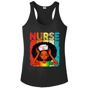 Black Man Nurse Afro Black History Month Juneteenth Ladies PosiCharge Competitor Racerback Tank