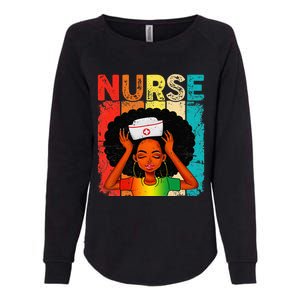 Black Man Nurse Afro Black History Month Juneteenth Womens California Wash Sweatshirt