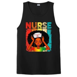 Black Man Nurse Afro Black History Month Juneteenth PosiCharge Competitor Tank