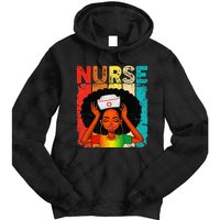 Black Man Nurse Afro Black History Month Juneteenth Tie Dye Hoodie