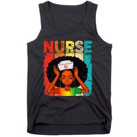 Black Man Nurse Afro Black History Month Juneteenth Tank Top