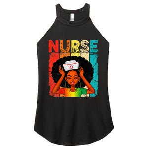 Black Man Nurse Afro Black History Month Juneteenth Women's Perfect Tri Rocker Tank