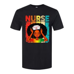 Black Man Nurse Afro Black History Month Juneteenth Softstyle CVC T-Shirt