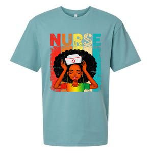 Black Man Nurse Afro Black History Month Juneteenth Sueded Cloud Jersey T-Shirt