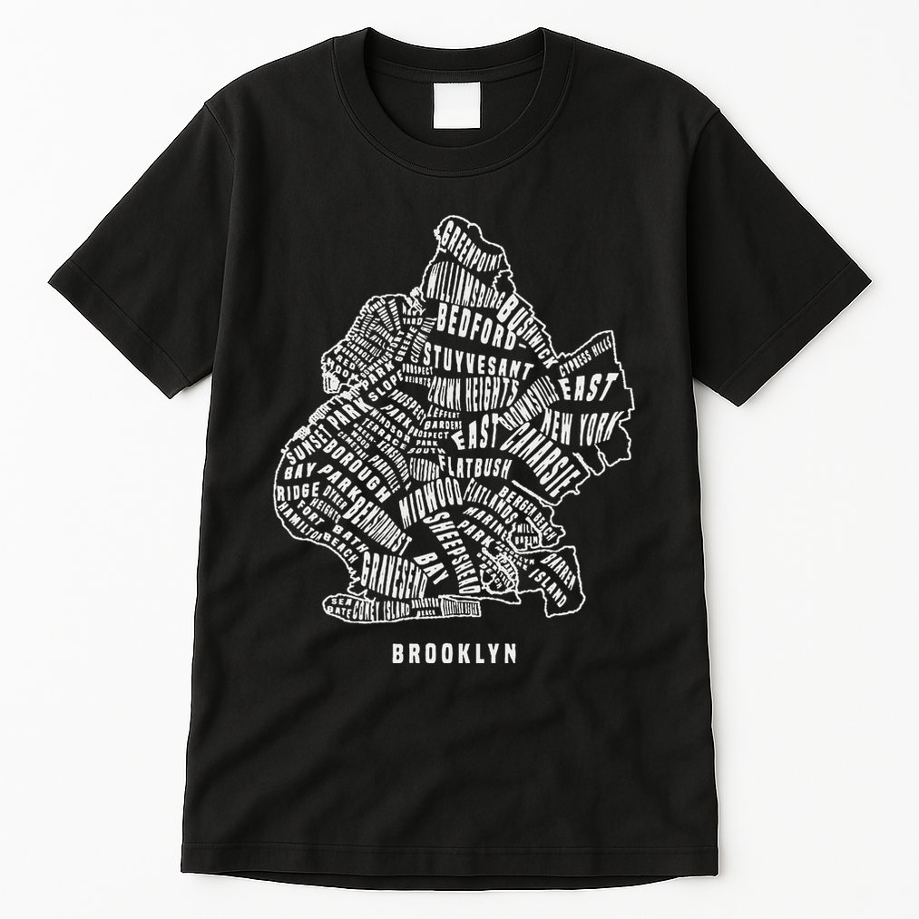 Brooklyn Map Nyc Souvenir Jersey Tall T-Shirt