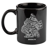 Brooklyn Map Nyc Souvenir Jersey 11oz C Handle Ceramic Mug