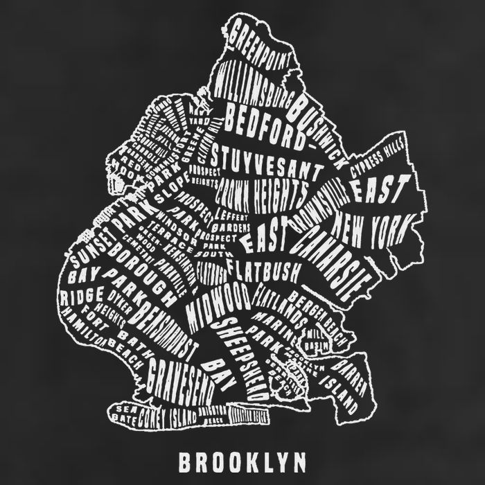 Brooklyn Map Nyc Souvenir Jersey 11oz C Handle Ceramic Mug