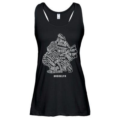 Brooklyn Map Nyc Souvenir Jersey Ladies Essential Flowy Tank