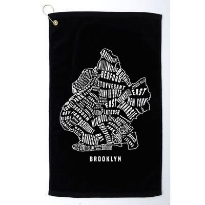 Brooklyn Map Nyc Souvenir Jersey Golf Towel