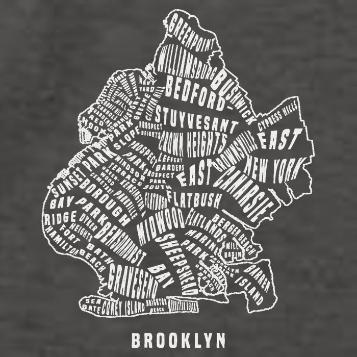 Brooklyn Map Nyc Souvenir Jersey Vector Backpack